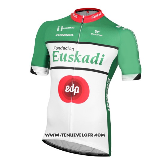 2016 Maillot Ciclismo Euskadi Noir et Vert Manches Courtes et Cuissard
